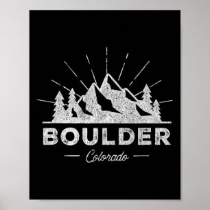 Affiche Chemise Boulder Colorado Co Vintage Randonnée Rétr