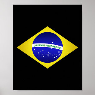 Affiche Chemise Brésil Football Brésilien Football Drapeau