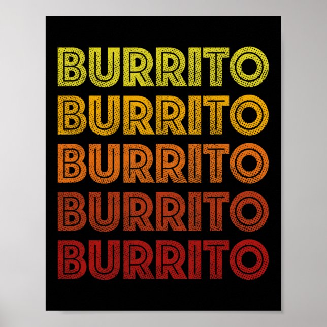 Affiche Chemise Burrito Vintage Burritos Cinco De Mayo (Devant)
