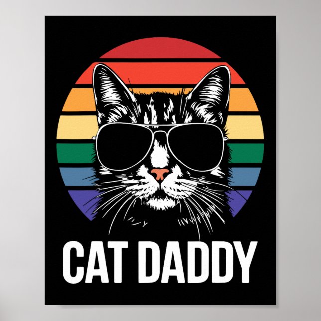 Affiche Chemise Cat Daddy Meilleur Papa Chat Ever Hommes F (Devant)