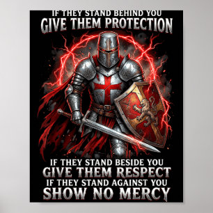 Affiche Chemise Chevaliers Templiers Guerrier Protection R