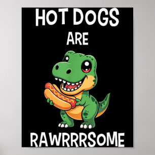 Affiche Chemise Chien Chaud Dinosaure T Rex Drôle Chien Ch