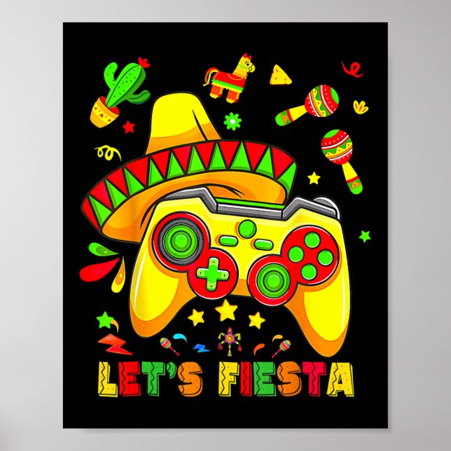 Affiche Chemise Cinco De Mayo Enfants Faisons la Fête Game (Devant)