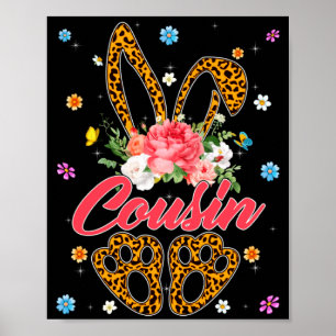 Affiche Chemise Cousin Léopard Lapin Famille Assortie