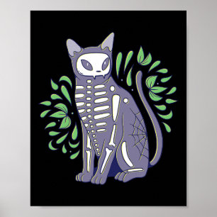 Affiche Chemise crâne - Kitty Skeleton Costume d'Halloween