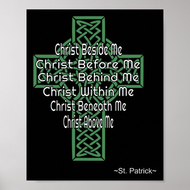 Affiche Chemise Croix Celtique Prière de Saint-Patrick C (Devant)