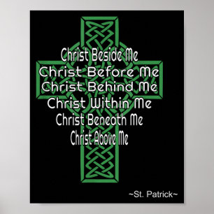 Affiche Chemise Croix Celtique Prière Saint Patrick Chréti
