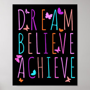 Affiche Chemise d'affirmation pour filles Papillon Rêve Cr