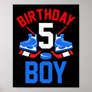 Affiche Chemise d'anniversaire 5 ans pour filles garçons 5