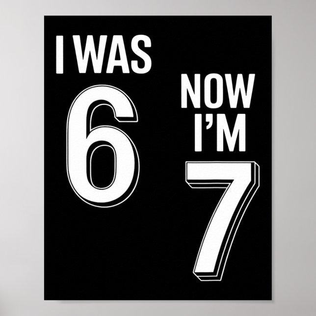 Affiche Chemise d'anniversaire 7 ans - J'avais 6 ans maint (Devant)