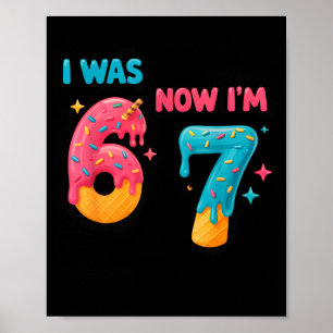 Affiche Chemise d'anniversaire de 7 ans Était 6 maintenant