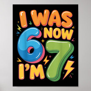 Affiche Chemise d'anniversaire de 7 ans - J'avais 6 ans ma