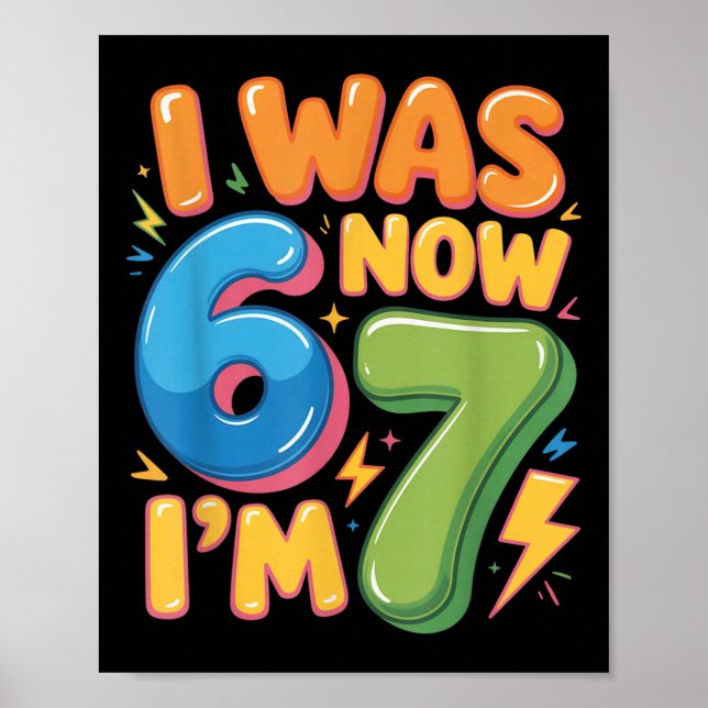 Affiche Chemise d'anniversaire de 7 ans - J'avais 6 ans ma (Devant)