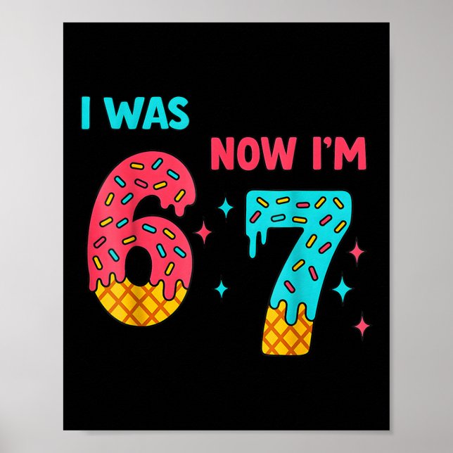 Affiche Chemise d'anniversaire de 7 ans J'étais 6 maintena (Devant)