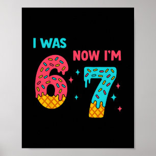 Affiche Chemise d'anniversaire de 7 ans J'étais 6 maintena