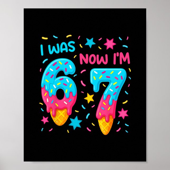 Affiche Chemise d'anniversaire de 7 ans J'étais 6 maintena (Devant)