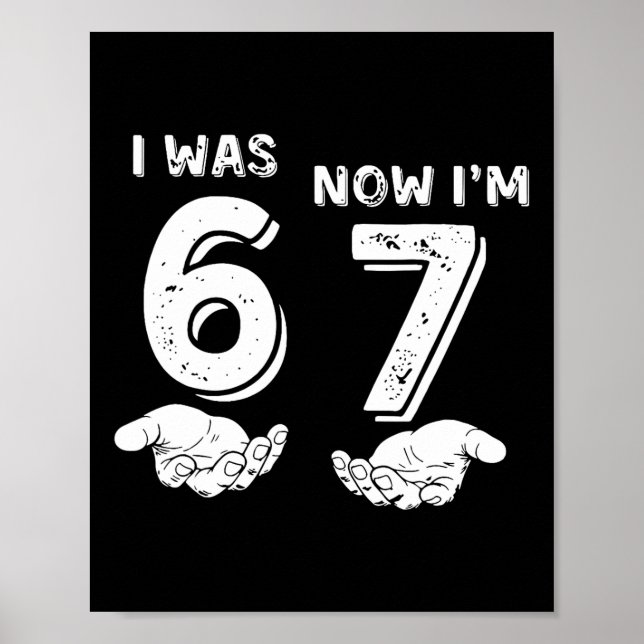 Affiche Chemise d'anniversaire de 7 ans J'étais 6 maintena (Devant)