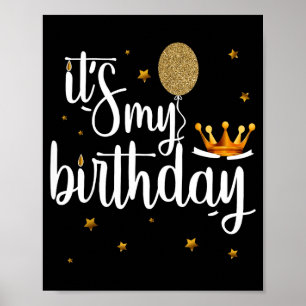 Affiche Chemise d'anniversaire femmes fille enfants couron