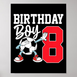 Affiche Chemise de 8e anniversaire pour garçons Footll Soc