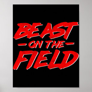 Affiche Chemise de baseball Bête sur le terrain Football