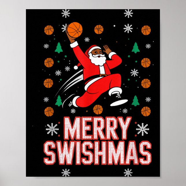 Affiche Chemise de basketball garçons pyjama de Noël Merry (Devant)