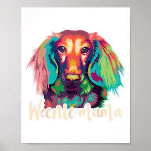 Affiche Chemise de basset pour femme Maman Weenie Chien We