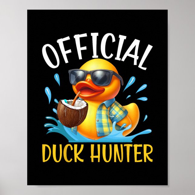 Affiche Chemise de bateau de croisière canard drôle chasse (Devant)