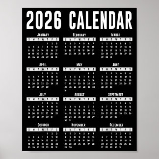 Affiche Chemise de calendrier 2026 26 Calendrier 2026