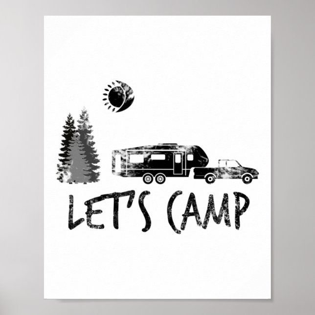 Affiche Chemise de camping Let's Camp Camper Caravane Roul (Devant)