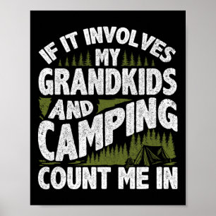 Affiche Chemise de camping Papy campeur RV vacances de cam