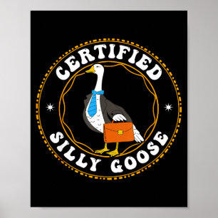 Affiche Chemise de canard idiot certifié enfant drôle cana