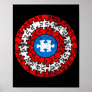 Affiche Chemise de capitaine de sensibilisation à l'autism