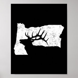 Affiche Chemise de chasse au wapiti de l'Oregon - Forme de