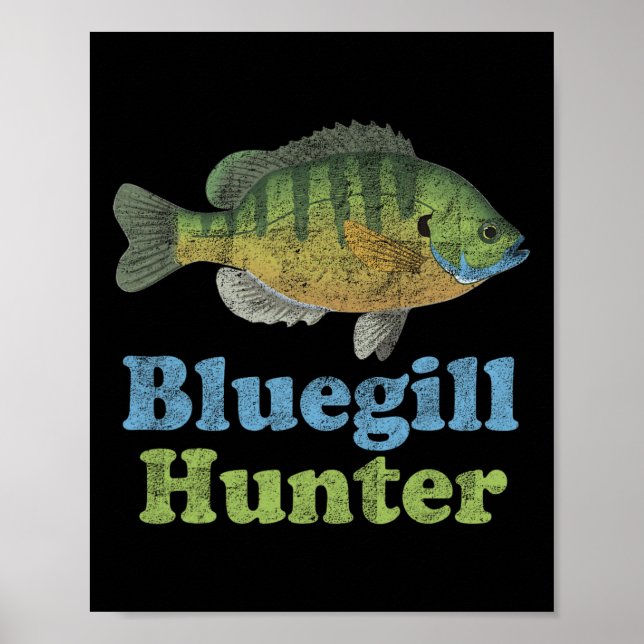 Affiche Chemise de chasseur de Bluegill drôle de pêcheur d (Devant)