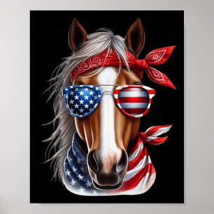 Affiche Chemise de cheval du 4 juillet Hommes Garçons Chev
