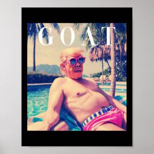 Affiche Chemise de chèvre Trump Drôle d'été 2024 Dona répu