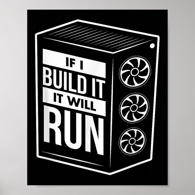 Affiche Chemise De Constructeur Pc Drôle - Computer Builde (Devant)