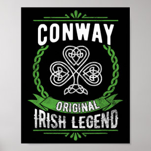 Affiche Chemise de Conway Nom Légende Irlandaise St. Patri