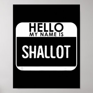 Affiche Chemise de costume Shallot drôle et facile pour Ha