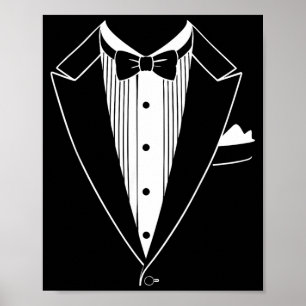 Affiche Chemise de costume smoking Hommes Femmes Enfants N