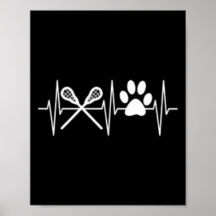 Affiche Chemise de crosse Funny Chien Amoureux Coeur-batte