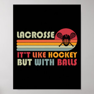 Affiche Chemise de crosse Funny Lacrosse Joueurs Équipe Ga