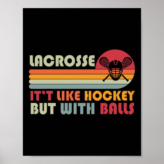 Affiche Chemise de crosse Funny Lacrosse Joueurs Équipe Ga (Devant)