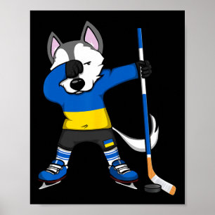Affiche Chemise de fans de hockey sur glace d'Ukraine Husk