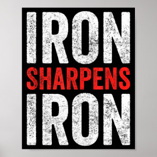 Affiche Chemise de fer aiguise le fer Motivation Gym
