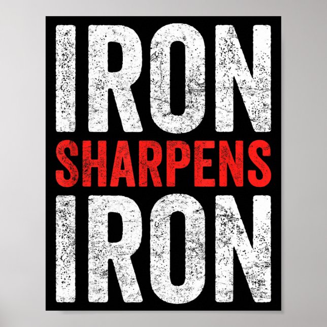 Affiche Chemise de fer aiguise le fer Motivation Gym (Devant)