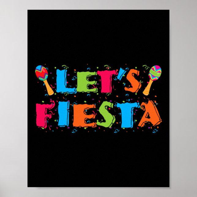Affiche Chemise de fête Cinco De Mayo Let's Fiesta  (Devant)