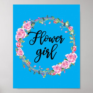 Affiche Chemise de fille de fleurs Filles de mariage Marié