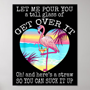 Affiche Chemise de flamingo laissez-moi vous dire un grand