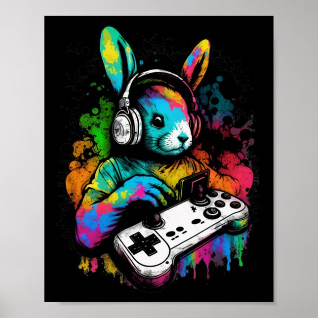 Affiche Chemise de garçon joueur Manette de jeu vidéo Lapi (Devant)